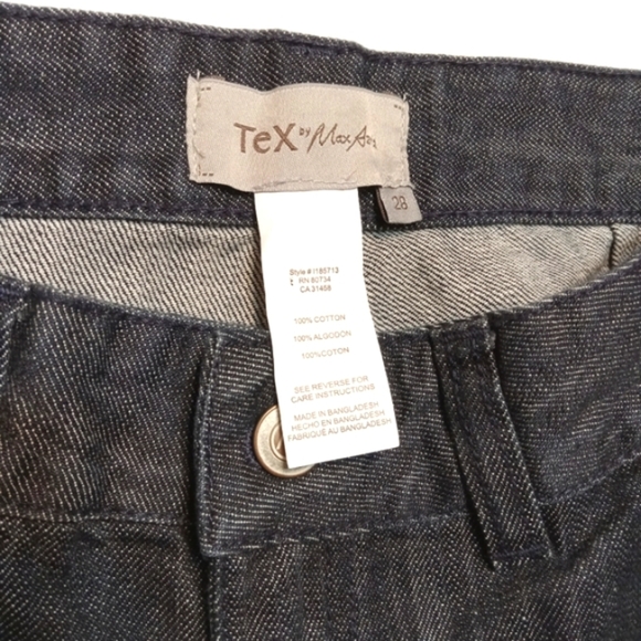 Tex Max Azria Jean 90’s Western Cotton Straight Mid Rise Mid Black W28 Fit 32x32 - Picture 5 of 13